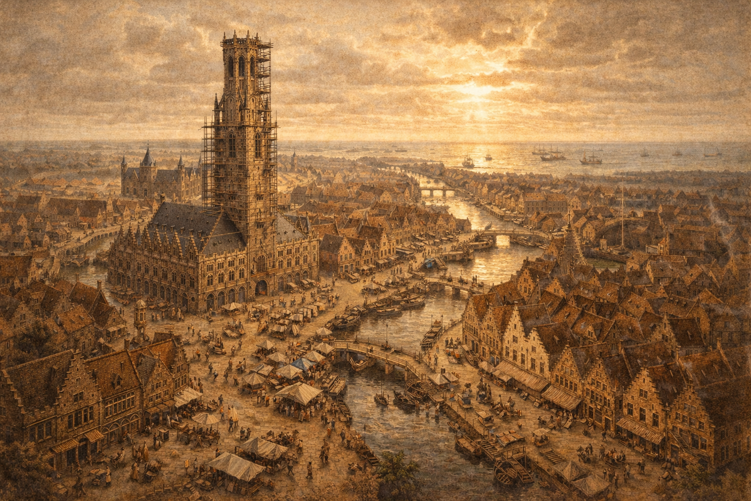 Bruges in 1250 AD